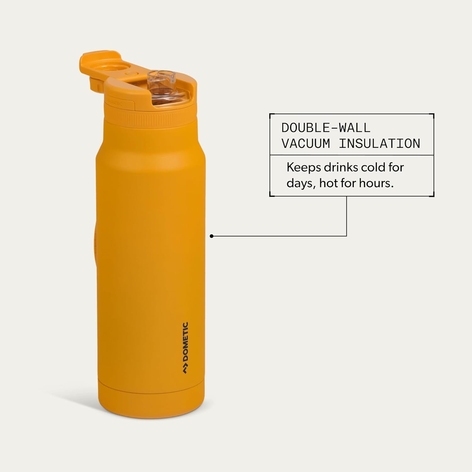 Dometic 34 oz Insulated Chug Bottle | Stainless Steel Drinkware with Magnetic Chug Lid | Glow