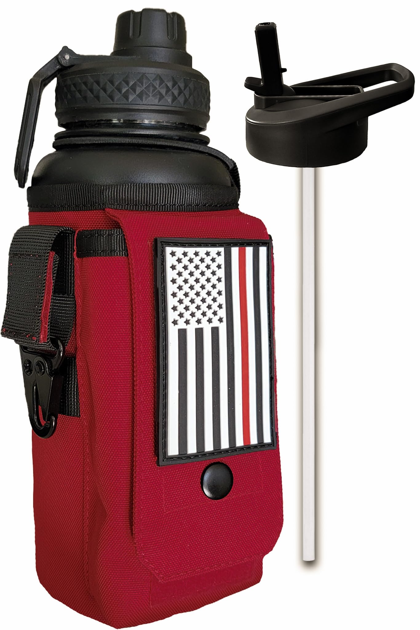 Iron Infidel Battle Bottle - One Gallon Insulated Water Bottle with Dual Carry Handles - 128 oz Tactical Stainless Steel Water Jug & Rugged Extra Large Sleeve With Storage (OCP Camo 128 Ounces)